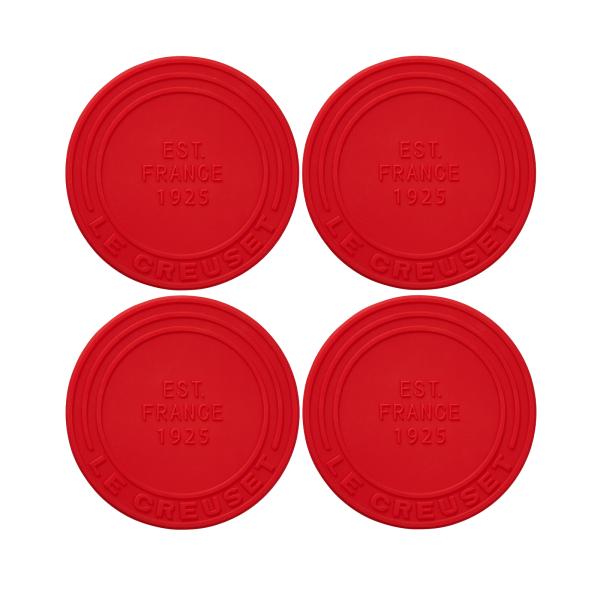 ル・クルーゼ 公式 ルクルーゼ キッチン雑貨 調理器具 ｜ シリコーン・コースター 1925 (4枚...