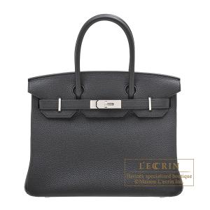 エルメス　バーキン30　ブラック　トゴ　シルバー金具｜lecrin