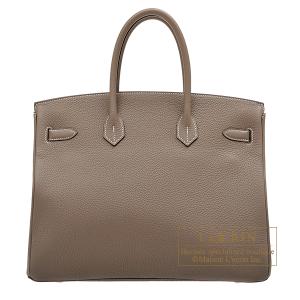 エルメス バーキン35 エトゥープ トゴ シル...の詳細画像1
