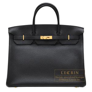 エルメス　バーキン40　ブラック　トゴ　ゴールド金具｜lecrin