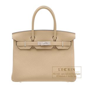 エルメス　バーキン30　トレンチ　トゴ　シルバー金具