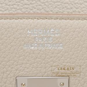エルメス バーキン35 ベトン トゴ シルバー金具の詳細画像4