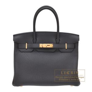 エルメス　バーキン30　ブラック　トゴ　ゴールド金具