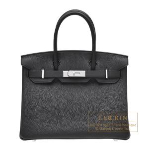 エルメス　バーキン30　ブラック　トゴ　シルバー金具