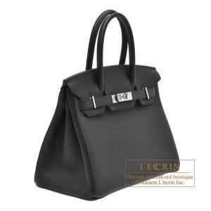 エルメス バーキン30 ブラック トゴ シルバー金具の詳細画像2