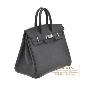 エルメス バーキン25 ブラック トゴ シルバー金具の詳細画像2
