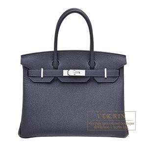 エルメス　バーキン30　ブルーニュイ　トゴ　シルバー金具