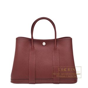エルメス　ガーデンパーティ30/TPM　ルージュアッシュ　ネゴンダ　シルバー金具