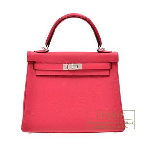エルメス　ケリー25/内縫い　ローズメキシコ　トゴ　シルバー金具