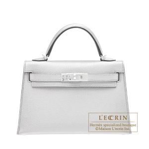 エルメス　ケリーミニ/外縫い　アルジャン　シェブルシャムキラ　シルバー金具