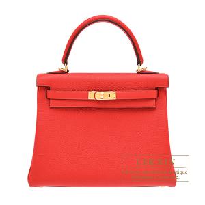 エルメス ケリー25/内縫い ルージュクー トゴ...の商品画像