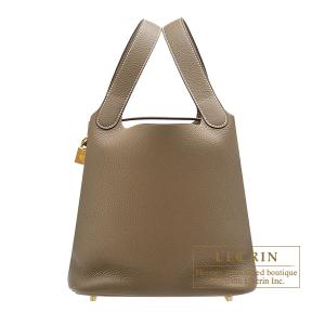 エルメス ピコタンロック PM 18 トリヨン エトゥープ ＆ゴールド金具 Z刻印２０２１年　HERMES　ピコタン HERMES（エルメス） ピコタンロック18/PM エトゥープ トリヨン
