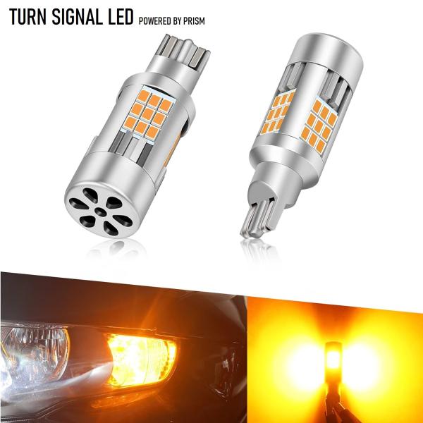 T16 LED ウインカー アンバー 12V 16W キャンセラー対応 ハイフラ防止抵抗内蔵 爆光1...