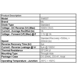 汎用整流用ダイオード 逆流防止ダイオード 1N...の詳細画像1