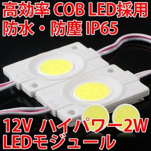 ■DC12V 防水・防塵 IP65 2W ハイパワーLED COBモジュール 白色 電球色 ホワイト 白 高効率なCOBタイプハイパワーLEDを採用! 発光ダイオード 丸形■