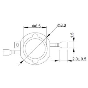 3W シアン色 ハイパワーLED素子 青緑 ペ...の詳細画像3