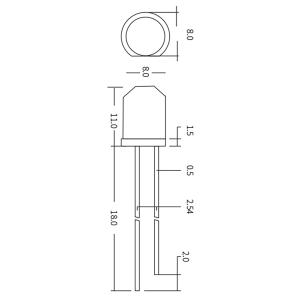 8mm ダイヤモンドカットLED 超広角 ピン...の詳細画像5