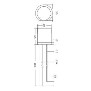 ■ 5mm フラットトップ型 超広角 LED ...の詳細画像4