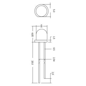 ■ 5mm 帽子型 超広角 LED 電球色 ウ...の詳細画像2