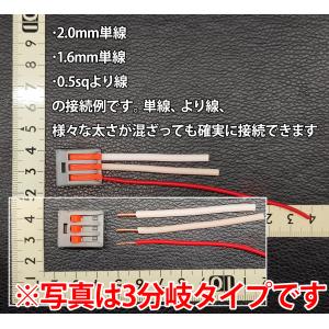 ワンタッチコネクター 2極3分岐 レバー式差込...の詳細画像5