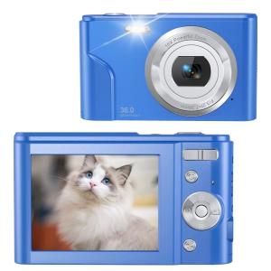 Ohetoile デジタルカメラ(ブルー） デジカメ 3600万高画素 1080P録画 16倍デジタルズーム 多機能 顔検出 3連写【送料無料】｜leebyshop