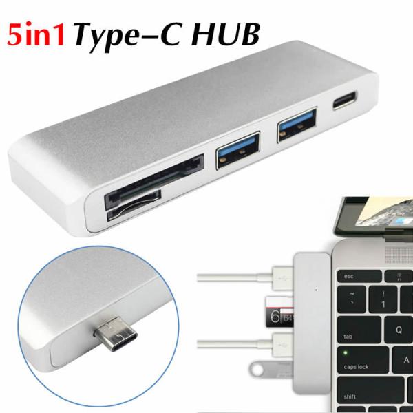 Type-C Hub 5in1 USBハブ | 高速USB 3.0ポート / USB-C 充電ポート...