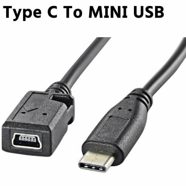 USB 3.1 Type C 変換ケーブル25cm、Type C To MINI USB 5pin ...