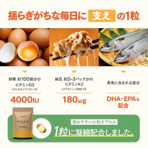 高濃度ビタミンD3+K2 90日分(90粒×4...の詳細画像5