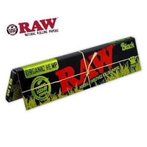 RAW BLACK ORGANIC HEMP KING SIZE SLIM - ロウ ブラック オーガニックヘンプ キングサイズ スリム （極薄）  [タバコ用 巻紙 ジョイントペーパー] 16周年記念｜leepfrog-store