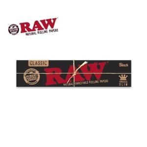 RAW CLASSIC BLACK KING SIZE SLIM - ロウ クラシック ブラック キングサイズ スリム （極薄）  [タバコ用 巻紙 ジョイントペーパー]｜leepfrog-store