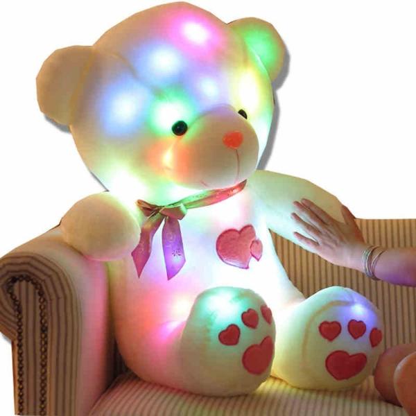 クリスマスプレゼント子供ぬいぐるみ LED 熊さん ぬいぐるみ 七色に光る  テディペア プレゼント...