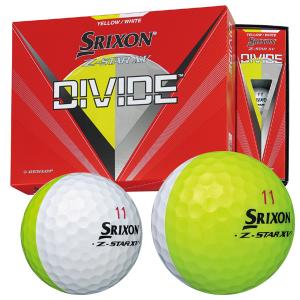 スリクソン 2023 Z-STAR XV DIVIDE ボール (イエロー×ホワイト) 1ダース｜ゴルフショップジョプロ