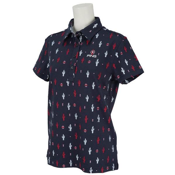 ゴルフ レディース/女性用 ピン 半袖ポロシャツ 6222160400