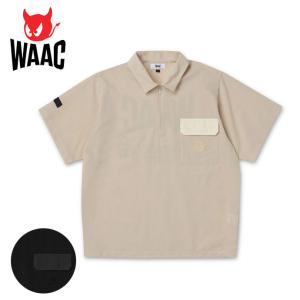 WAAC ワック　半袖ポロシャツ　L ゴルフ　ウェア　メンズ　カーキ　ベージュ ワック（WAAC）（メンズ）ゴルフウェア ライトストレッチポンチ 半袖