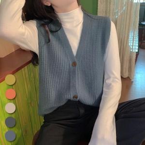 ニットベスト レディース ジレベスト 前開き ベスト