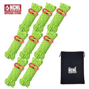 NCNL NO CAMP LIFE パラコード テントロープ ガイロープ 反射材入り 耐