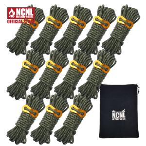NCNL NO CAMP LIFE パラコード テントロープ ガイロープ 反射材入り 耐