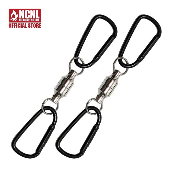 NCNL NO CAMP NO LIFE マグネットリリーサー シルバー 2個 カラビナ付き 耐荷重...