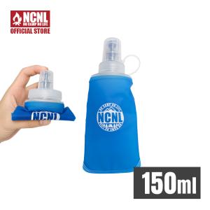 NCNL NO CAMP NO LIFE ソフトフラスク ハイドレーションボトル Sサイズ 150ml 水筒 ウォーターボトル 軽量 折りたたみ TPU キャップ付き 品質検査済 （ブルー）｜Legare-factory