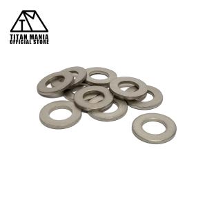 TITAN MANIA チタンマニア フラットワッシャー M8 10枚 チタン製 超軽量 頑丈 平ワッシャー 平座金 ワッシャー｜Legare-factory