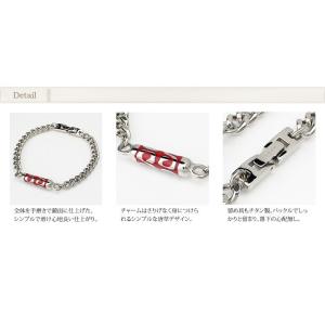 ブレスレット チタン アラベスク 赤 16cm...の詳細画像4