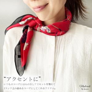 スカーフ 大判 67×67cm レディース シ...の詳細画像3