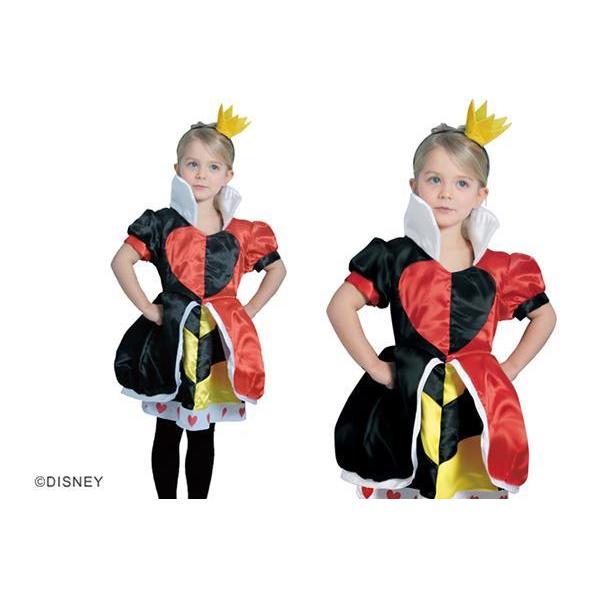 【ハートの女王 子供 コスチューム】アリス風 クィーンオブハーツ 衣装 キッズ用 仮装（ヘッドピース...