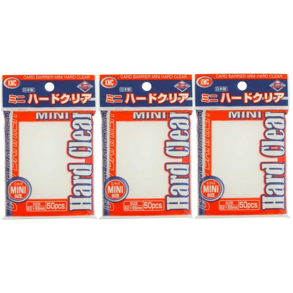 KMC カードバリアーミニ ハードクリアー 50枚入り　＜3個セット＞ スモールサイズ用 スリーブサ...