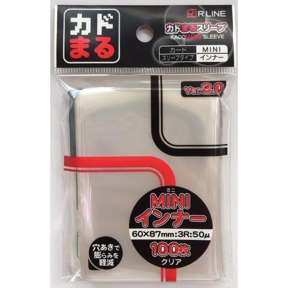 RLINE カドまるスリーブ MINI ver.2.0 インナー 100枚 クリア スモールサイズ用...