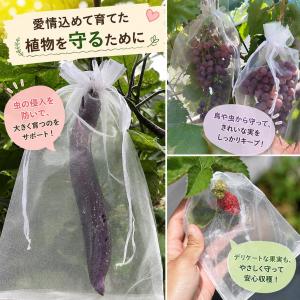 防虫ネット 果物 野菜 保存袋 10×15cm...の詳細画像4