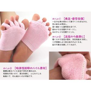 母の日 ギフト 5本指 綿混 足指開き ハーフ...の詳細画像1