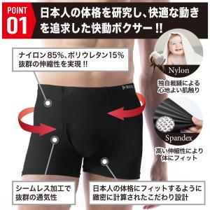 シームレス ボクサーパンツ メンズ シリーズ累...の詳細画像3