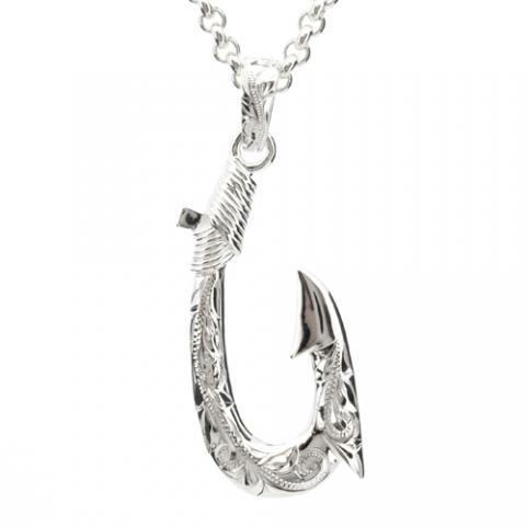 【正規品】Maxi ハワイアンジュエリー ペンダント シルバー925 フィッシュフック (large...
