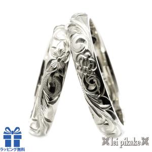 ハワイアンジュエリー マリッジリング 結婚指輪 バレルリング ペアリング 14Kゴールド 幅4mm/厚み1.5mm｜leipikake